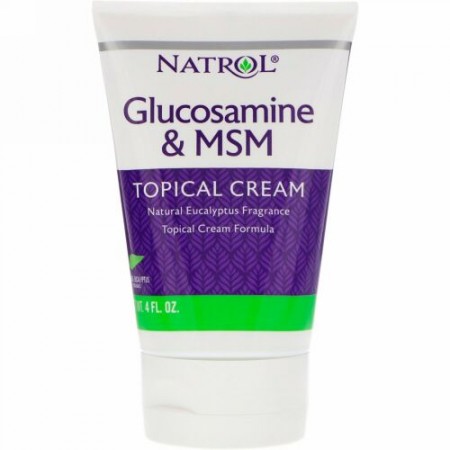 Natrol, グルコサミン & MSM、局部用クリーム、4液量オンス (Discontinued Item)