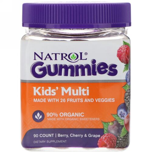 Natrol, ガミーズ、キッズ・マルチ、ベリー&チェリー&グレープ、90個 (Discontinued Item)