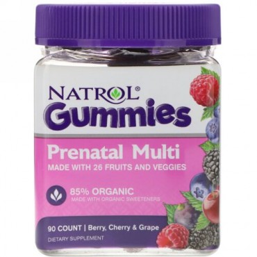 Natrol, ガミーズ、出産前・マルチ、チェリー&グレープ、90個 (Discontinued Item)