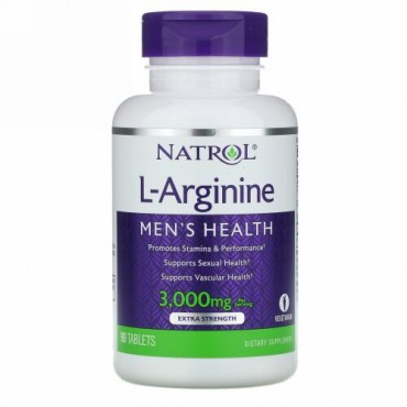 Natrol, L-アルギニン、3,000mg、90粒
