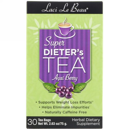 Natrol, Laci Le Beau、Super Dieter's Tea、アサイ―・ベリー、カフェインフリー、ティーバッグ30 個、 2.63オンス (75 g) (Discontinued Item)