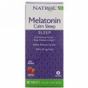 Natrol, アドバンスト・メラトニン・カーム・スリープ、速溶性、イチゴ味、タブレット 60 錠