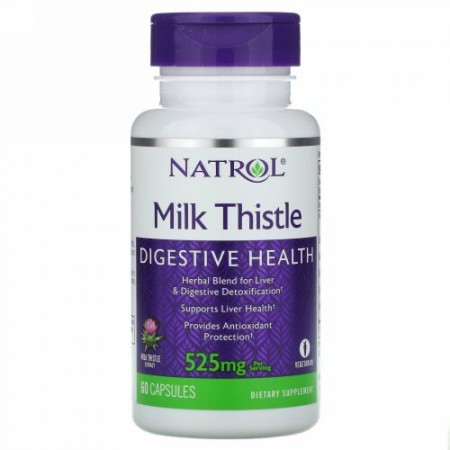 Natrol, ミルクシスル、525mg、60カプセル