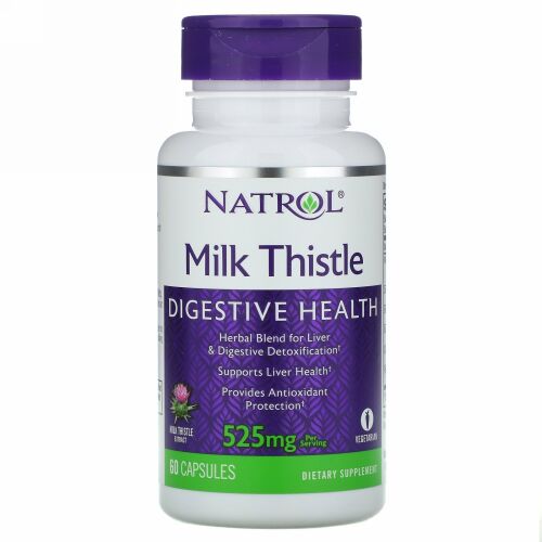 Natrol, ミルクシスル、525mg、60カプセル