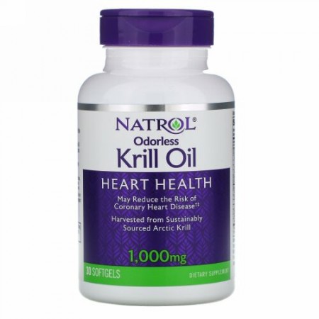 Natrol, 無臭クリルオイル、1,000 mg、30ソフトジェル