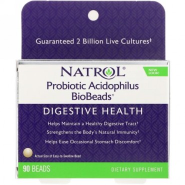 Natrol, 生菌乳酸菌バイオビーズ, 90玉 (Discontinued Item)