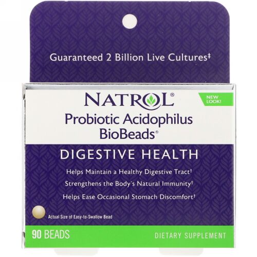 Natrol, 生菌乳酸菌バイオビーズ, 90玉 (Discontinued Item)