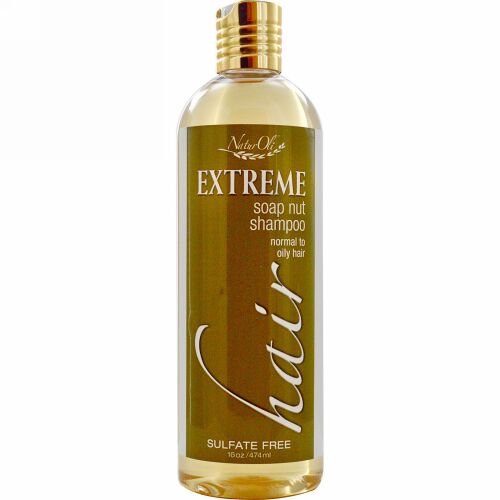 NaturOli, エクストリームヘアー、 ソープナッツシャンプー、 普通からオイリーヘア用、 16オンス (474 ml)