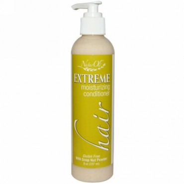 NaturOli, ヘア、エクストリーム モイスチャライジング コンディショナー、グルテンフリー、ソープナットパウダー入り、8 oz (237 ml) (Discontinued Item)