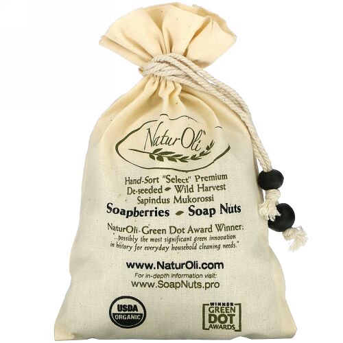 NaturOli, オーガニック, 手選別の石鹸 , ムスリム巾着袋入りナッツ、１袋、4オンス