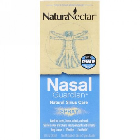 NaturaNectar, Nasal Guardian Spray、1.0液量オンス(30 ml)