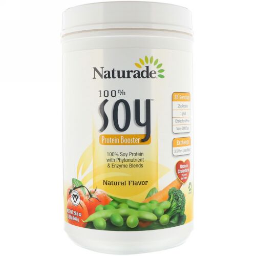 Naturade, 100% ソイ・プロテイン・ブースター、ナチュラル・フレーバー、29.6 オンス (840 g) (Discontinued Item)