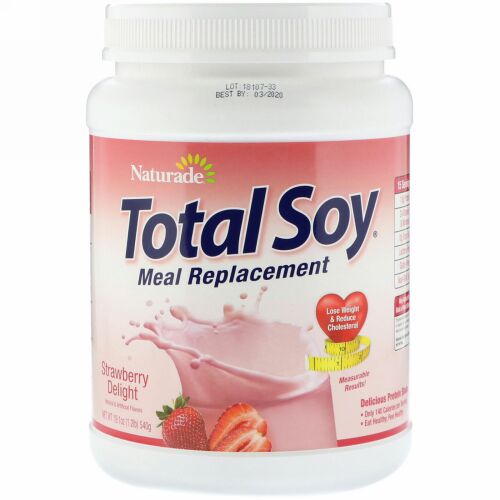 Naturade, トータルソイ、代替食、ストロベリーデライト、19.1オンス (540 g)