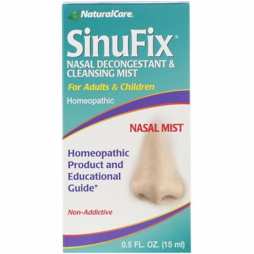 NaturalCare, サイナフィックス, 鼻詰まり除去 & 洗浄ミスト, 0.5 fl oz (15 ml)