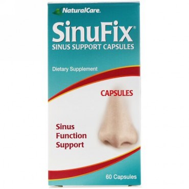 NaturalCare, SinuFix、副鼻腔の健康カプセル、60カプセル (Discontinued Item)