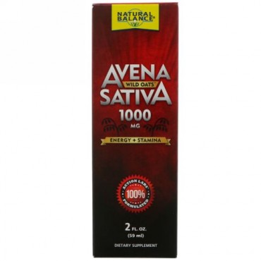 Natural Balance, Avena Sativa, Wild Oats, 1,000 mg, 2 fl oz (59 ml) (Discontinued Item)