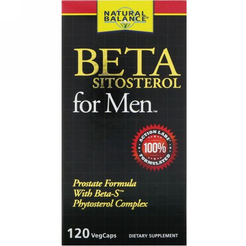 Natural Balance, 男性用ベータシトステロール、植物性カプセル120粒 (Discontinued Item)