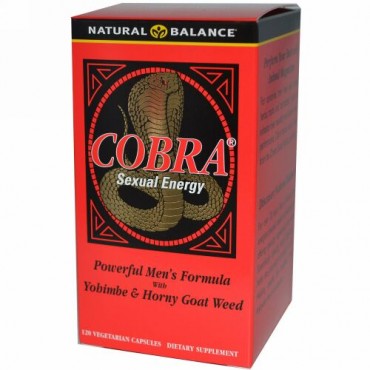 Natural Balance, Cobra Sexual Energy with Yohimbe & Horny Goat Weed, 120 Vegetarian Capsules