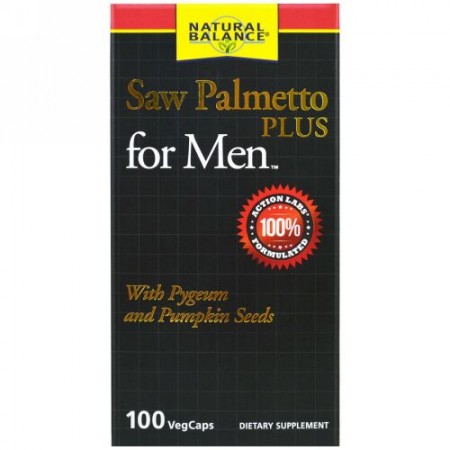 Natural Balance, ソーパルメットプラス、男性用、100植物性カプセル (Discontinued Item)
