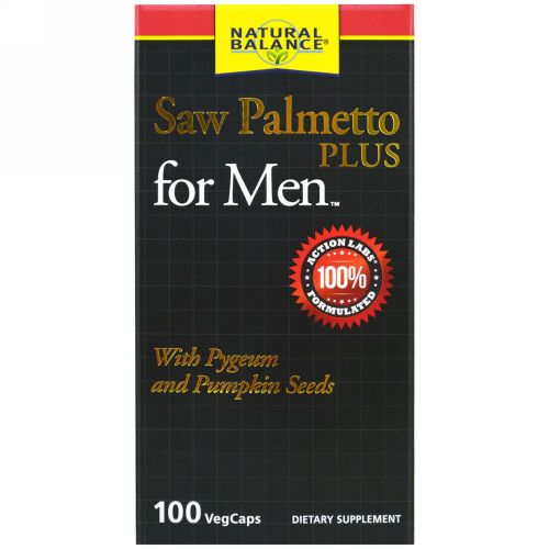 Natural Balance, ソーパルメットプラス、男性用、100植物性カプセル (Discontinued Item)