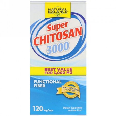 Natural Balance, スーパーキトサン3000、ベジタブルカプセル120錠