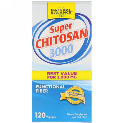 Natural Balance, スーパーキトサン3000、ベジタブルカプセル120錠
