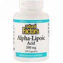 Natural Factors, アルファ-リポ酸、200mg、120カプセル