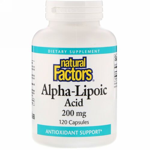 Natural Factors, アルファ-リポ酸、200mg、120カプセル
