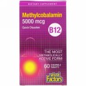 Natural Factors, B12, メチルコバラミン, 5,000 mcg, 60錠（チュアブル）