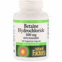 Natural Factors, Betaine Hydrochloride with Fenugreek, 500 mg, 180 Vegetarian Capsules