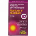 Natural Factors, バイオコエンザイメイテッド、B2、リボフラビン-5-リン酸、50mg、植物性カプセル30粒