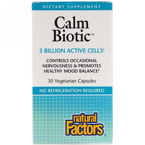Natural Factors, カームバイオティク、30植物性カプセル (Discontinued Item)