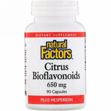Natural Factors, Citrus Bioflavonoids Plus Hesperidin, 650 mg, 90 Capsules