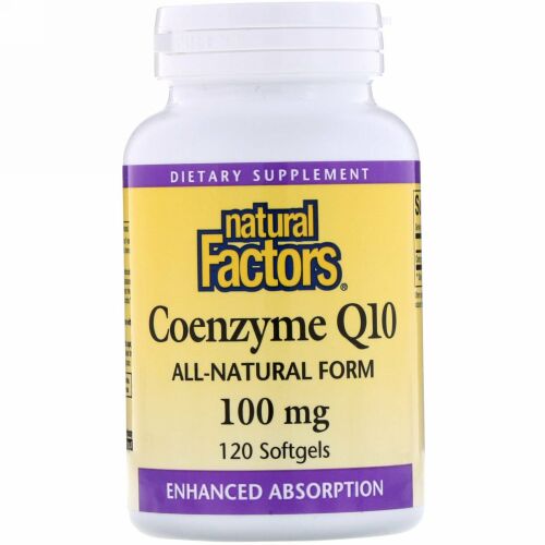 Natural Factors, ナチュラルファクターズ, Coenzyme Q10, 100 mg, 120 Softgels