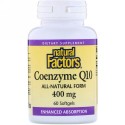 Natural Factors, コエンザイムQ10、400mg、ソフトジェル60粒