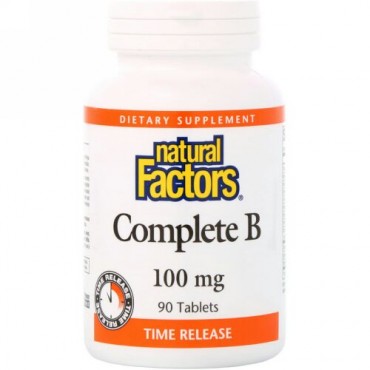 Natural Factors, コンプリート B, 100 mg, 90 錠