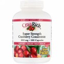 Natural Factors, クランリッチ、スーパーストレングス・クランベリー濃縮エキス、500 mg、180カプセル