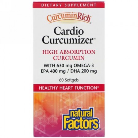 Natural Factors, クルクミンリッチ・カーディオ・オプティマイザー、ソフトジェル60錠 (Discontinued Item)