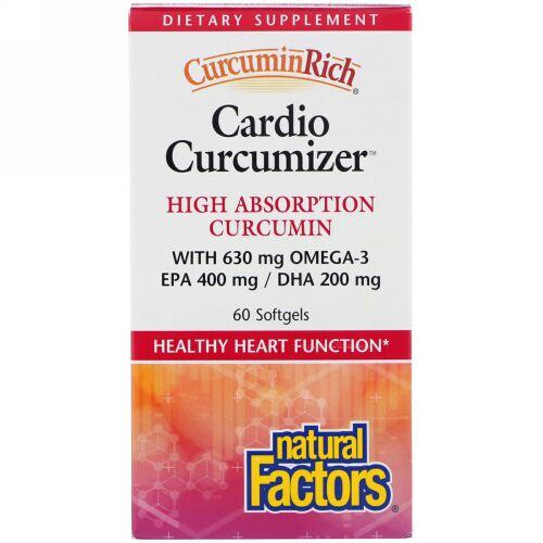Natural Factors, クルクミンリッチ・カーディオ・オプティマイザー、ソフトジェル60錠 (Discontinued Item)