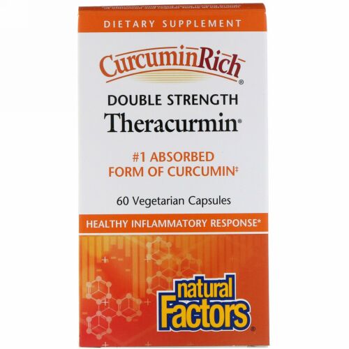 Natural Factors, CurcuminRich、ダブル・ストレングス Theracurmin、ベジキャップ60 錠