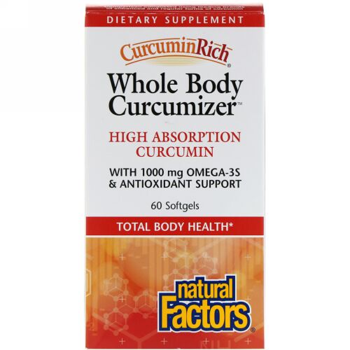 Natural Factors, クルクミンリッチ・ホールボデイー・オプティマイザー、ソフトジェル60錠