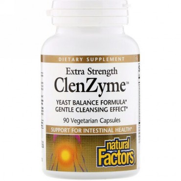 Natural Factors, 超強力ClenZyme、90ベジタリアンカプセル (Discontinued Item)