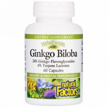 Natural Factors, イチョウ, 60 カプセル