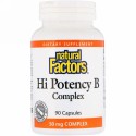 Natural Factors, ハイポテンシーBコンプレックス、カプセル90粒