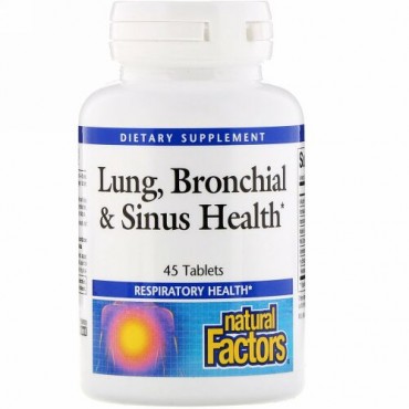Natural Factors, 肺、気管支と洞ヘルス、45錠