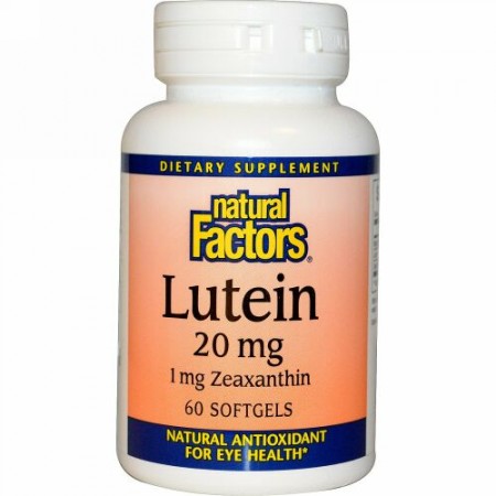 Natural Factors, ルテイン、20 mg、60ソフトジェル (Discontinued Item)