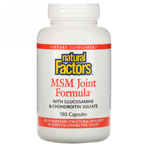 Natural Factors, MSMジョイントフォーミュラ、180カプセル