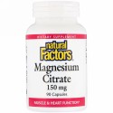 Natural Factors, クエン酸マグネシウム、150mg、90カプセル