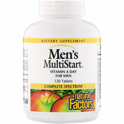 Natural Factors, メンズMultiStart（マルチスタート）、男性用1日のビタミン、120粒