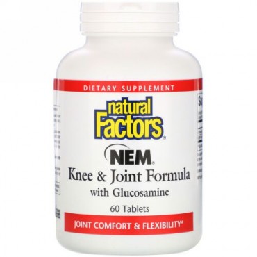 Natural Factors, NEM® グルコサミン配合　膝と関節のフォーミュラ、60 錠